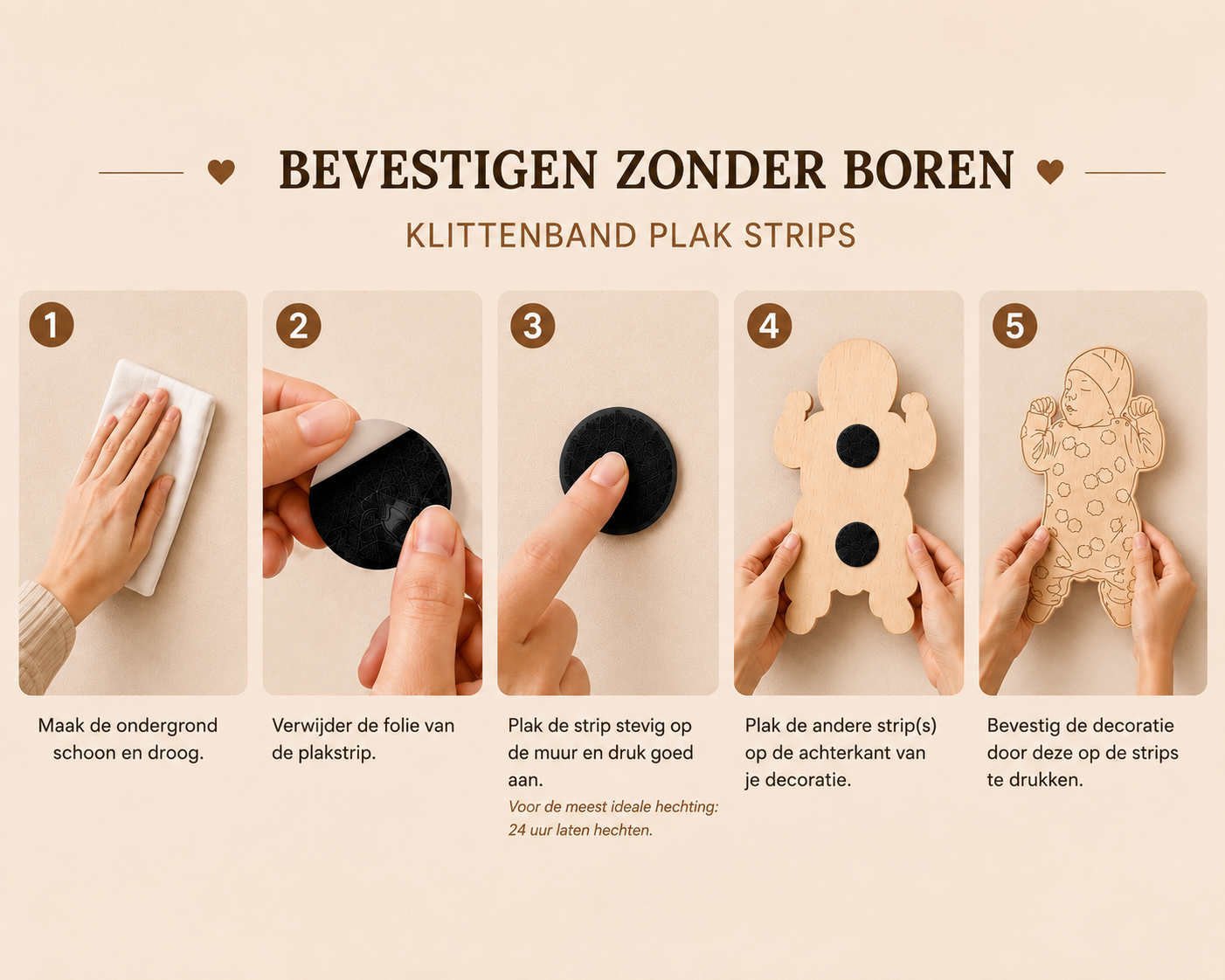 Babyfoto op Ware Grootte – Gepersonaliseerde Houten Herinnering