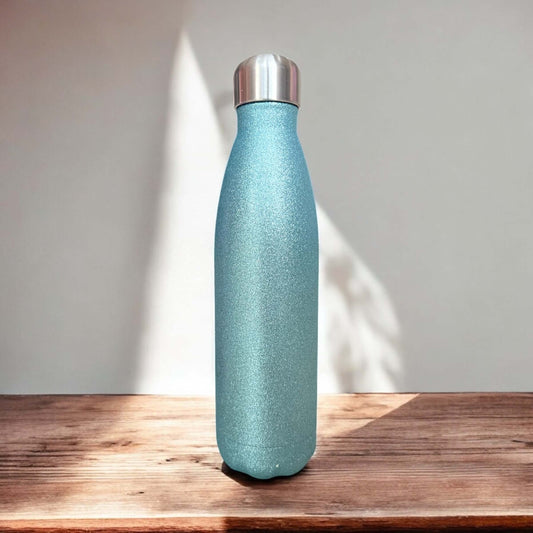 Glitter Thermofles | Blauw | Personaliseren