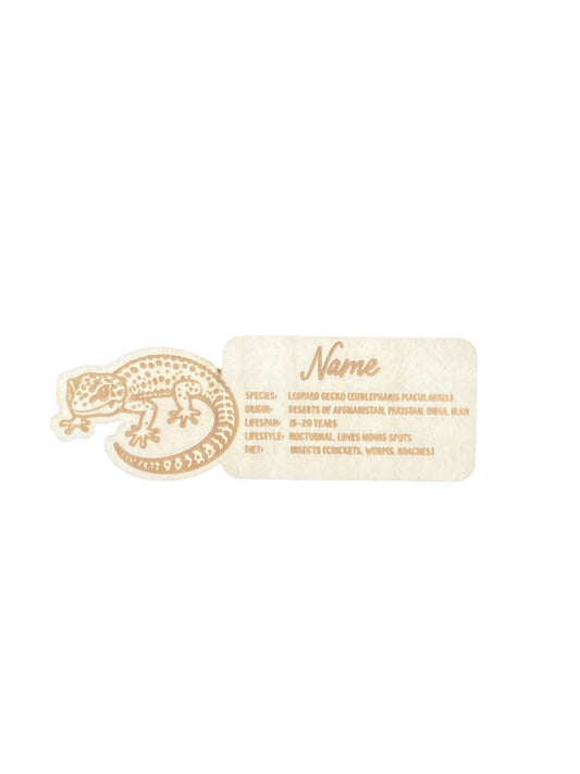 Gepersonaliseerd Houten Terrarium Label