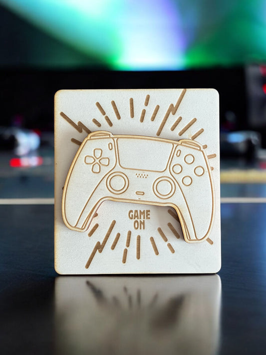 Houten cadeaukaart Gamer