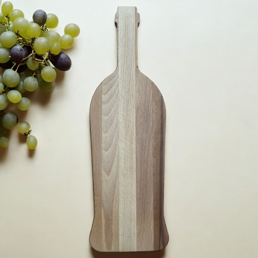 Unieke Borrelplank in Wijnflesvorm – Personaliseer nu!