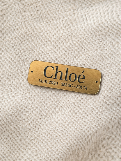 Babyfoto op Ware Grootte – Gepersonaliseerde Houten Herinnering