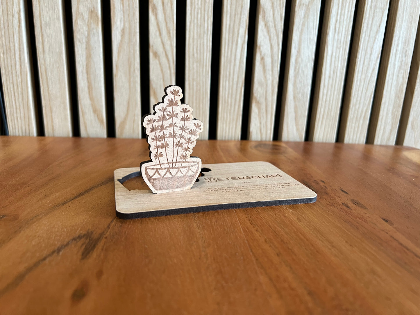 Gepersonaliseerde houten kaart