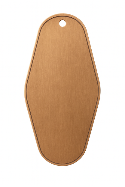 Premium Sleutelhanger – Brushed RVS of koper | Weersbestendig Acrylaat