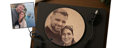 Slipmat van kurk met jouw foto - personaliseer je draaitafel